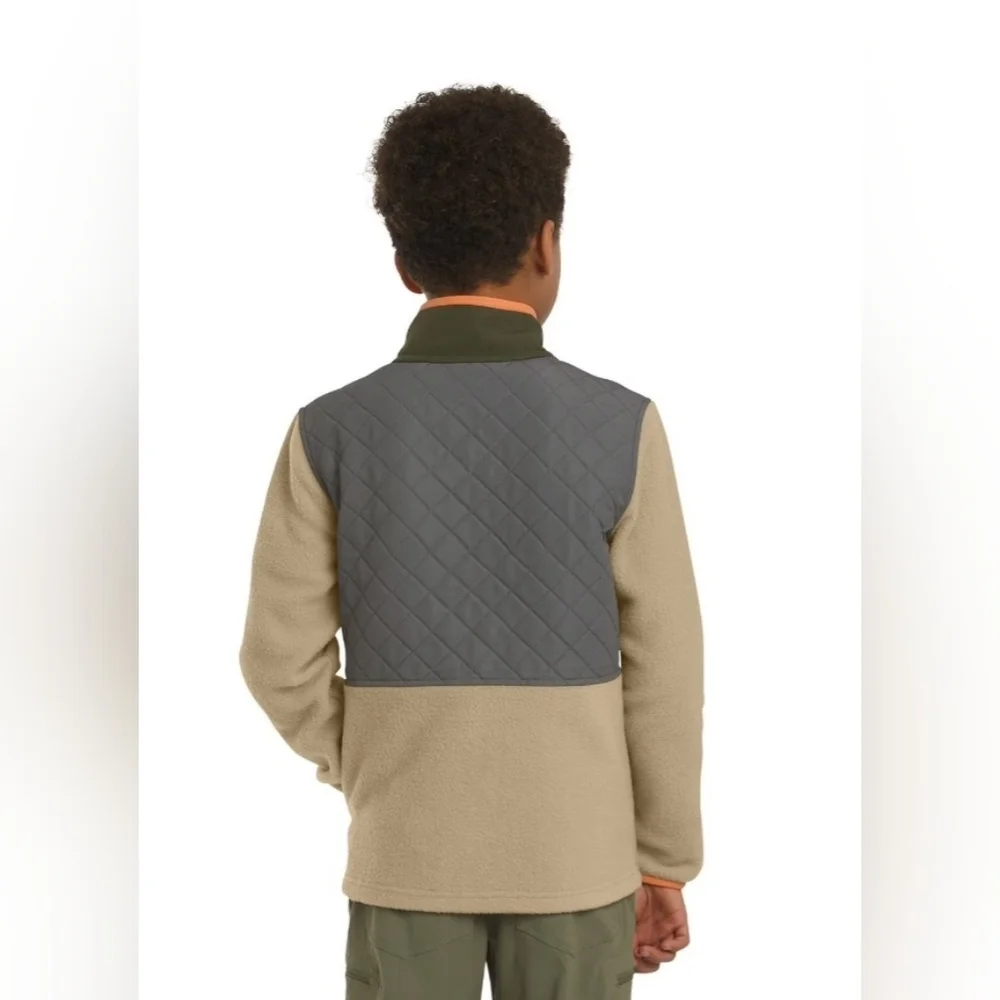 Eddie Bauer Polar Fleece  Quilted Fleece Front Zip Jacket  Size Latge 10-12